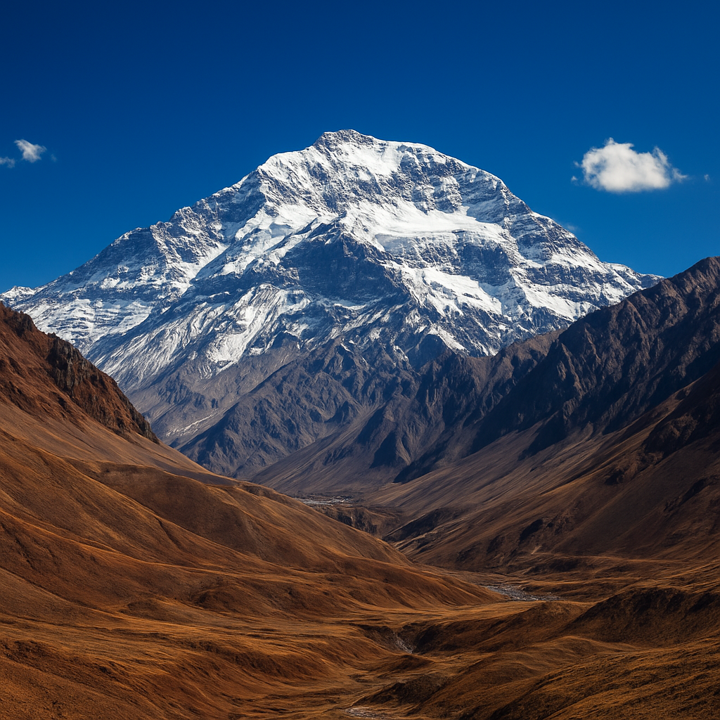 Vista del Aconcagua desde la Ruta Normal
